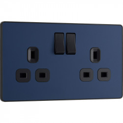 Double socket - blue