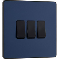 Triple light switch blue